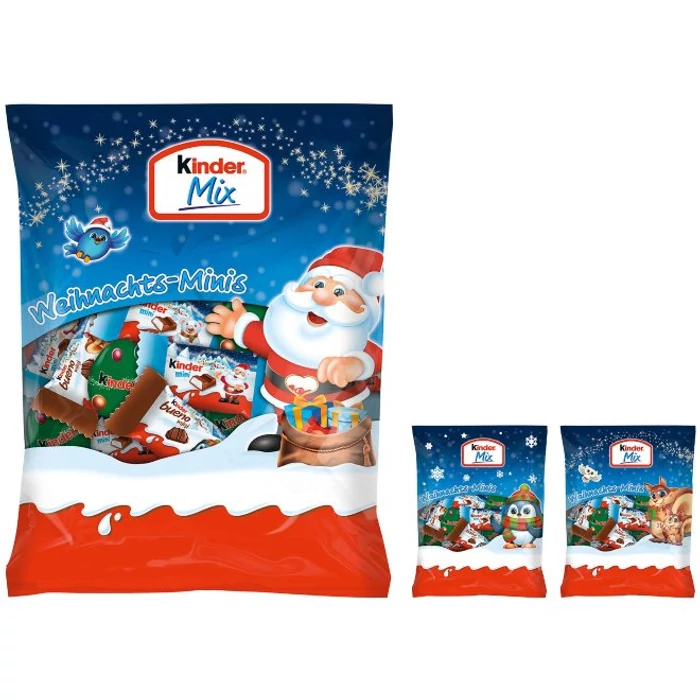 Kinder  Karácsonyi Mini Mix Válogatás 153g Kinder  Karácsonyi Mini Mix Válogatás 153g