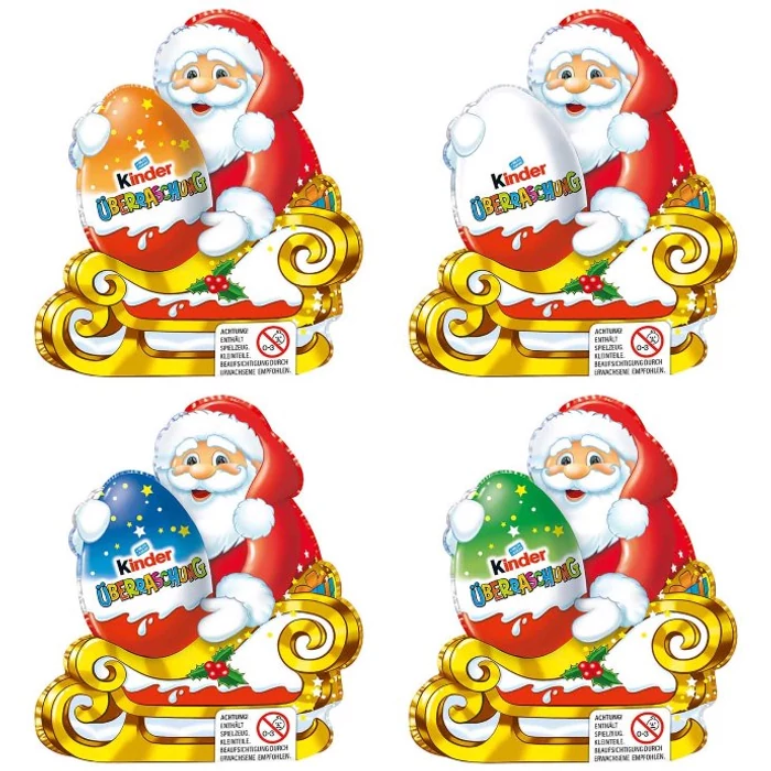 Kinder Karácsonyi Tejcsokoládé Mikulás Figura Meglepetéssel  75 g(1db) Kinder Karácsonyi Tejcsokoládé Mikulás Figura Meglepetéssel  75 g(1db)
