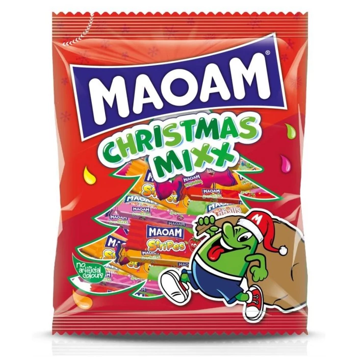 Maoam Christmas Mixx Olvadó Rágóbonbon Keverék Részben  Cola Ízesítéssel 375g