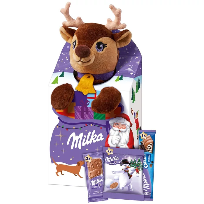 Milka Karácsonyi Magic Mix Plüssrénszarvassal 96g Milka Karácsonyi Magic Mix Plüssrénszarvassal 96g