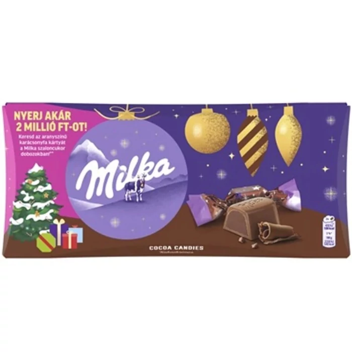 Milka Alpesi Tejcsokoládé Szaloncukor Kakaós Krémtöltelékkel  255g