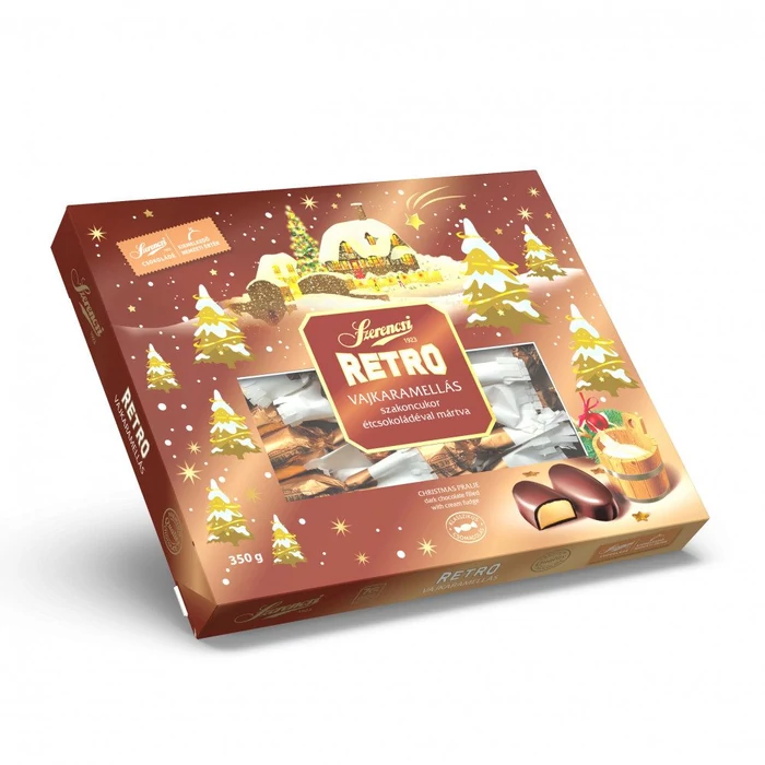Szerencsi Retró Étcsokoládéval Mártott Vajkaramellás Szaloncukor 350g Szerencsi Retró Étcsokoládéval Mártott Vajkaramellás Szaloncukor 350g