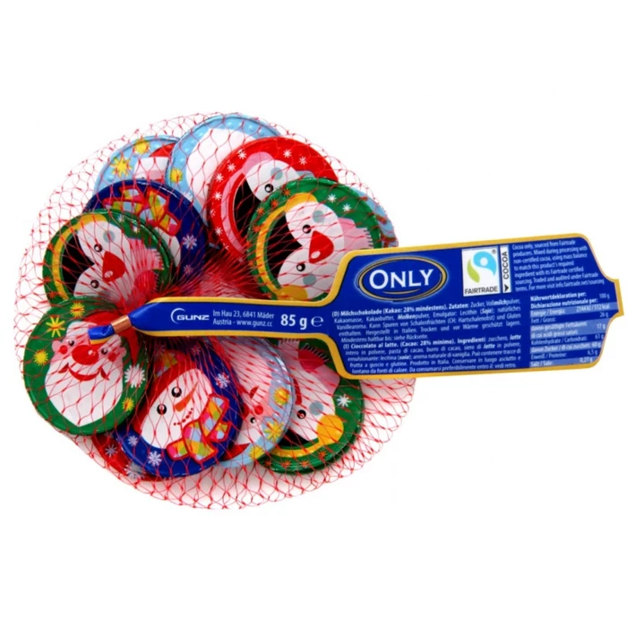Only Tejcsokoládé Karácsonyi Tallérok 85g