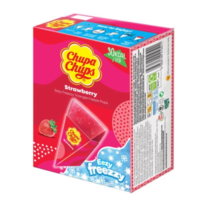 Chupa Chups Strawberry Triangle Eper Ízű jégnyalóka496ml(8*620ml)