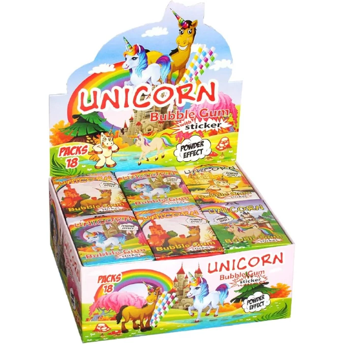Unicorn Cigi Rágó Tetoválással(1 doboz-10 db rágó) 35g