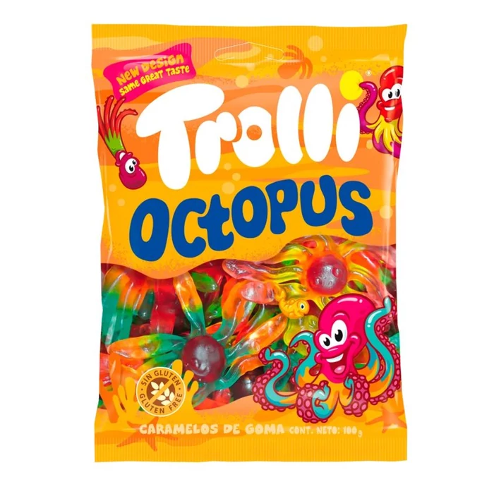 Trolli Octopus Gluténmentes Gumicukor 100g