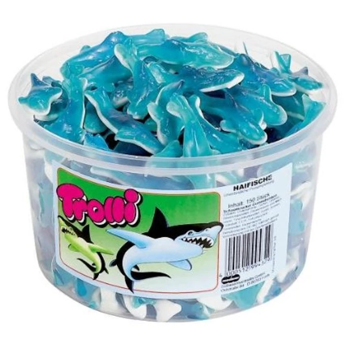 Trolli Gumicukor tégelyes Cápa 1200g Trolli Gumicukor tégelyes Cápa 1200g
