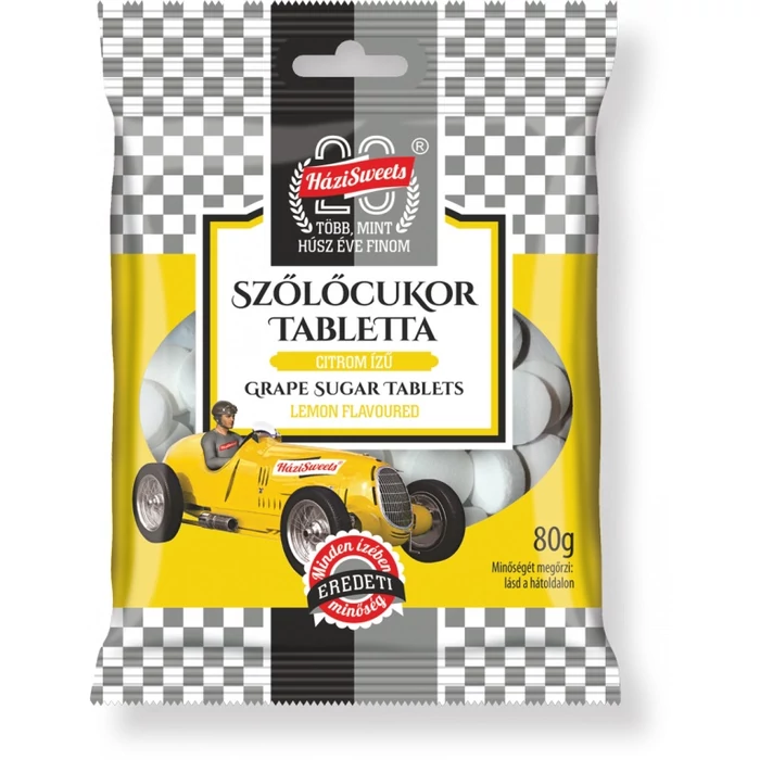 Szőlőcukor Citrom Ízű 80g
