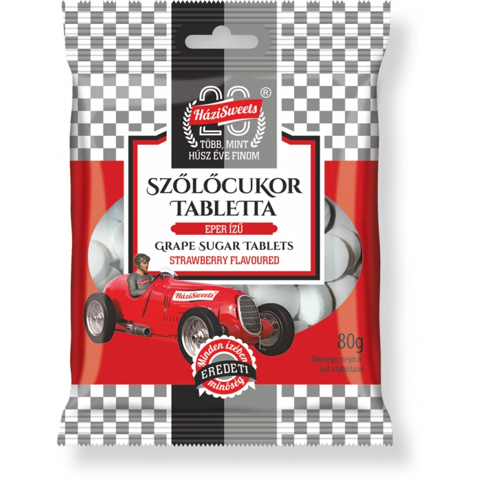 Szőlőcukor Eper Ízű 80g