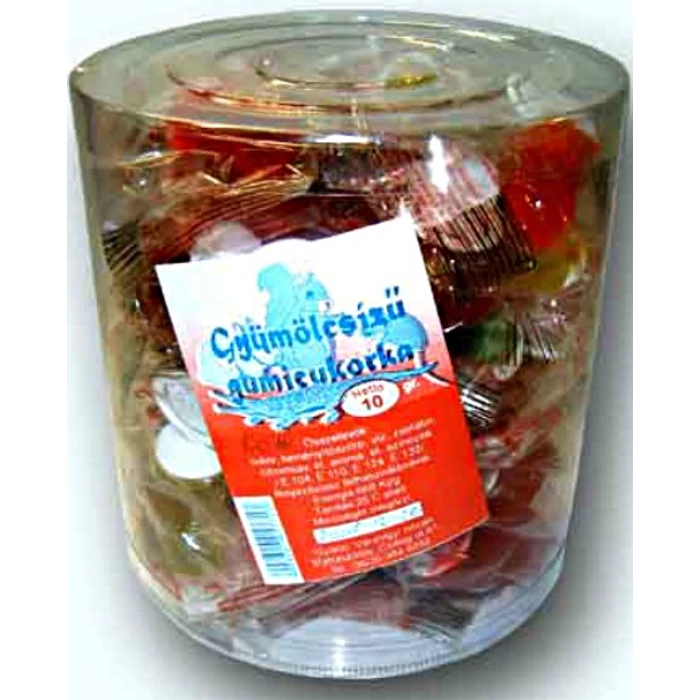 Gyümölcs ízű gumicumi gumicukor 600g (60 Db-os) Gyümölcs ízű gumicumi gumicukor 600g (60 Db-os)