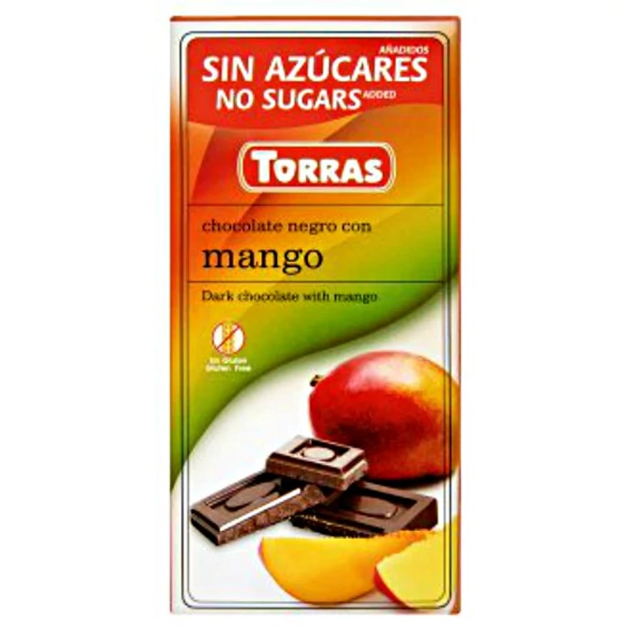 Torras Mangós Gluténmentes Étcsokoládé Édesítőszerrel 75g Torras Mangós Gluténmentes Étcsokoládé Édesítőszerrel 75g