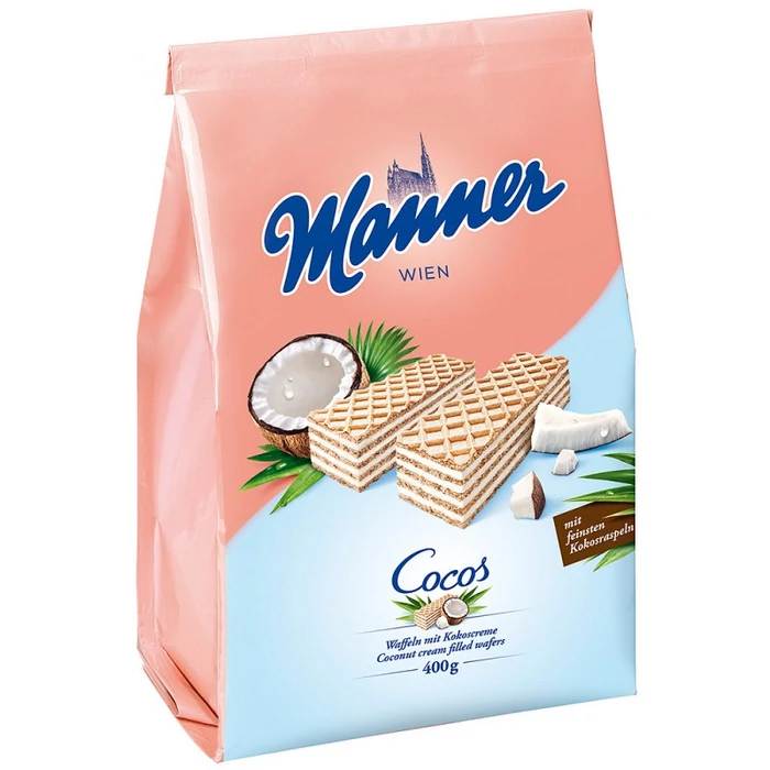 Manner Kókuszkrémmel Töltött Ropogós Ostya 400g