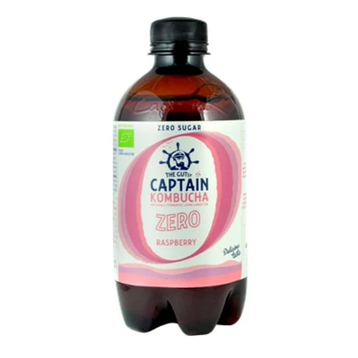 Captain Kombucha Málnás Vegan Élőflórás Ital 400ml