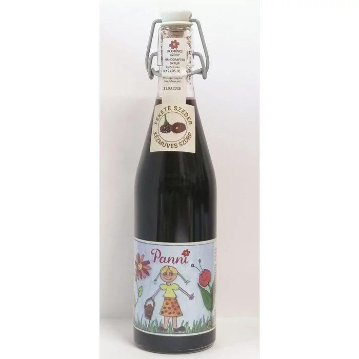 Prémium Panni Kézműves Fekete Szeder Szörp Csatosüvegben 500ml 