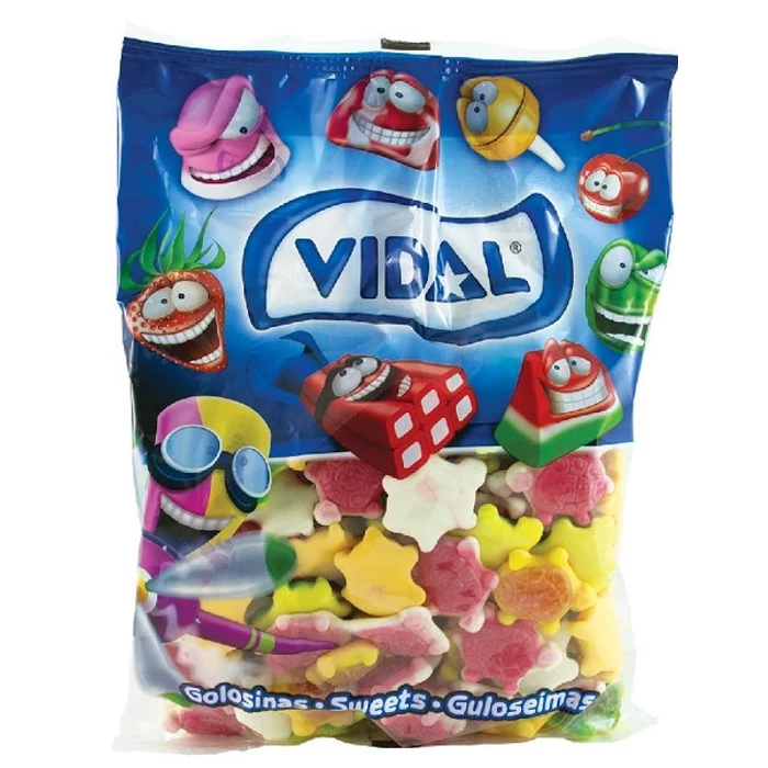 Vidal Töltött Teknős Vegyes Gyümölcs Ízű Gumicukor 1000g