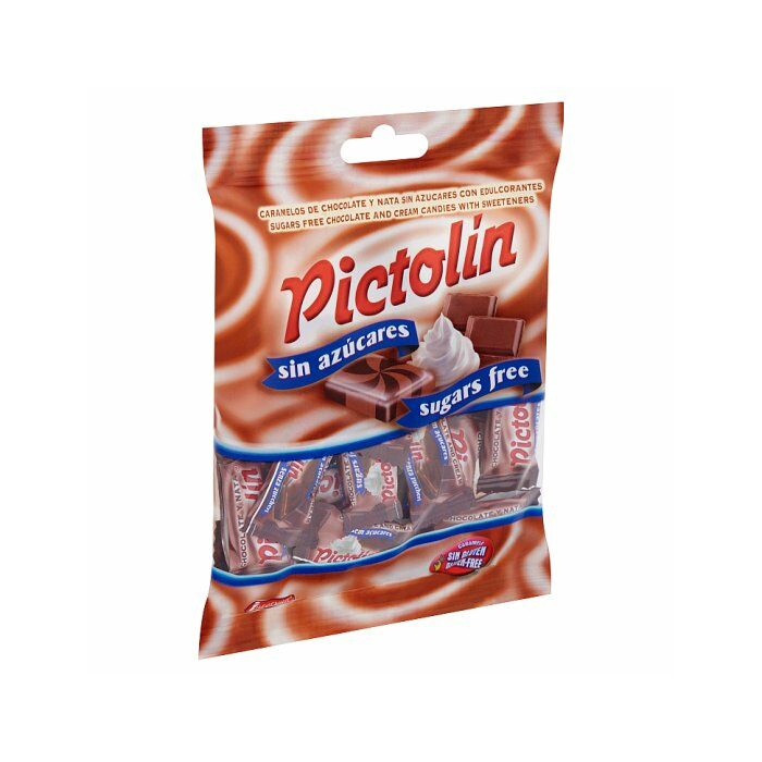 Pictolin Csokoládé Ízű Tejszínes Cukormentes Cukorka Édesítőszerrel 65g