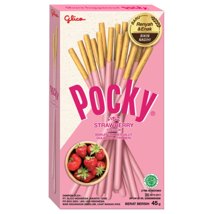 Glico Pocky Eper Ízű Ropi 45g