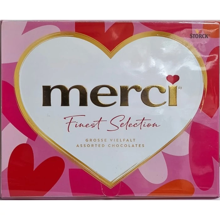 Merci Tej- és Étcsokoládés Válogatás Szív Desing 250g
