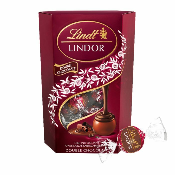 Lindt Lindor Dupla Csokoládé  (Tej és Étcsokoládé) Lágyan Olvadó  Töltelékkel 200g