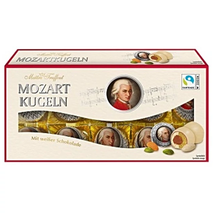 Maitre T. Mozartkuglen Fehércsokoládés 200g