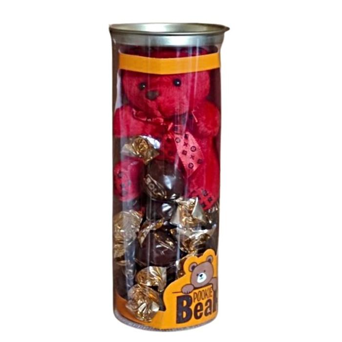 Pookie Bear Gold Tejcsokoládé Csokigolyók Plüs-macival  100g