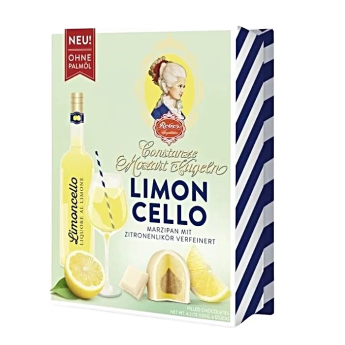 Reber Constanze Praliné Fehércsokoládéban Citrom Ízesítésű Marcipánnal 120 g