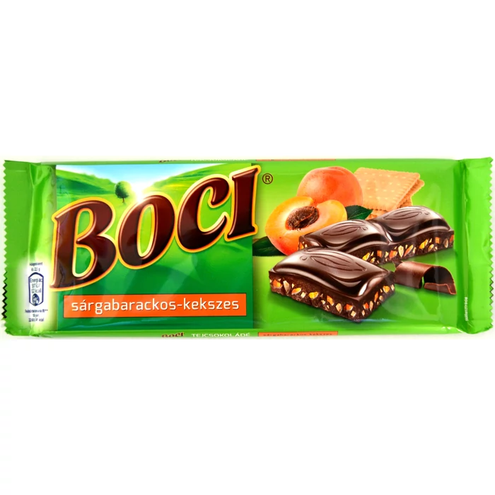 Boci Sárgabarackos-kekszes tejcsokoládé 90g