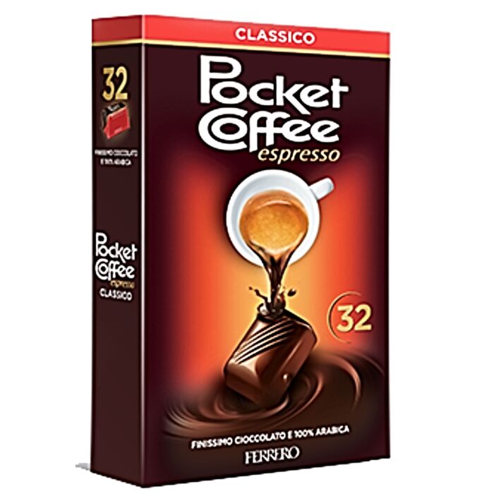 Pocket Coffee Espresso Csokoládé és Tejcsokoládé Praliné Kávéval Maxi Pack 400g (32db)