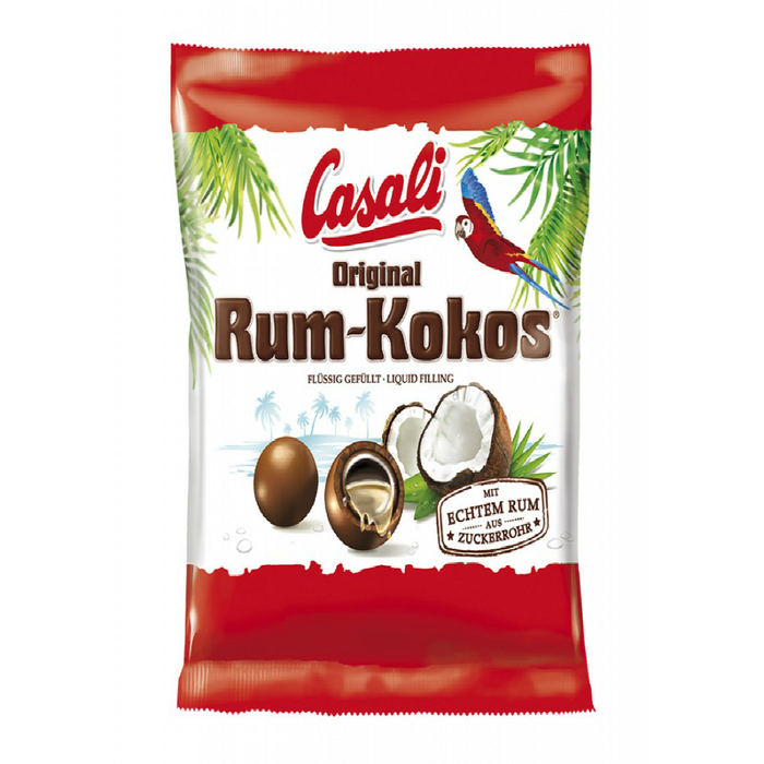 Casali Rum-Kokos Alkohollal Töltött Tej és Étcsokoládéval Bevont Drazsé 100g