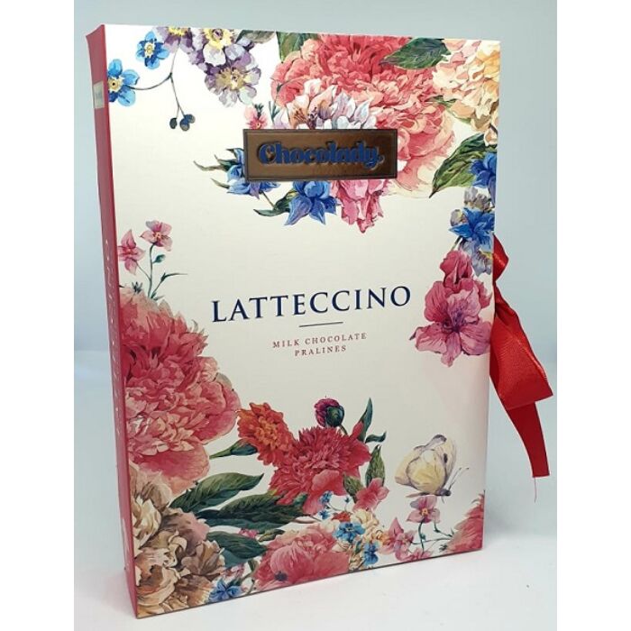 Chocolady Könyv Lattecino Olasz Tejcsokoládé praliné vegyes krémtöltelékkel 150g