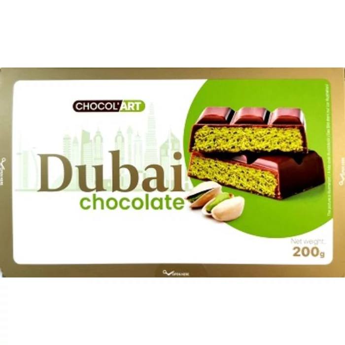 Chocolart Dubai Tejcsokoládé Pisztáciás Kadayif Tésztás Töltelékkel 200g