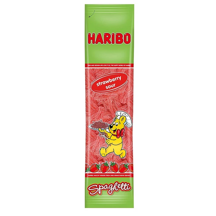 Haribo Vegan Spaghetty Strawberry Sour 200g