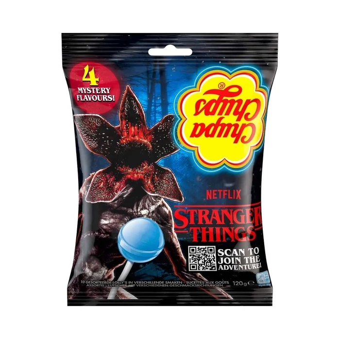 Chupa Chups Stranger Things Demorgorgon 4 Ízű  nyalóka 120 g (10db-os)