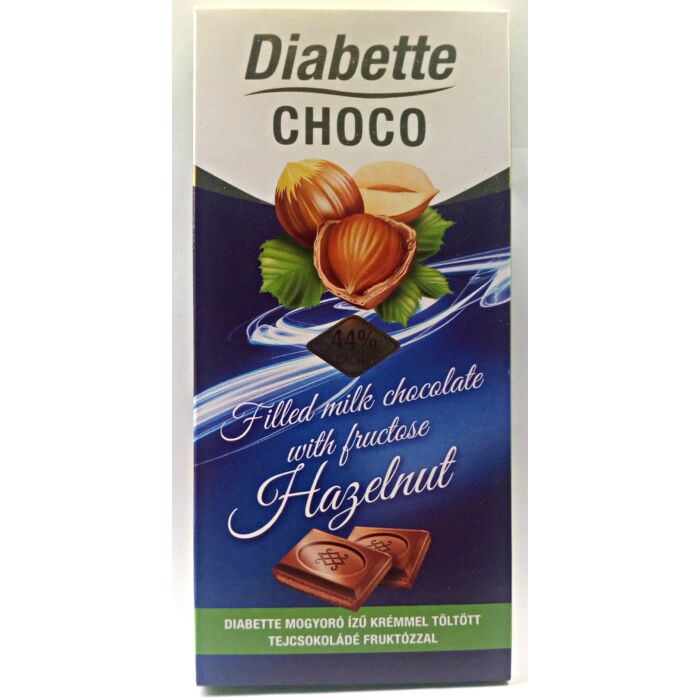 Diabette Choco Mogyoró Ízű Krémmel Töltött Tejcsokoládé Fruktózzal 80g