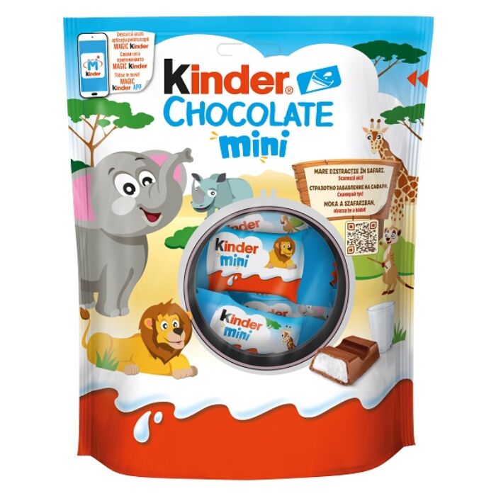 Kinder Chocolate Mini Tejcsokoládé Szeletek Tejes Krémmel Töltve 120g