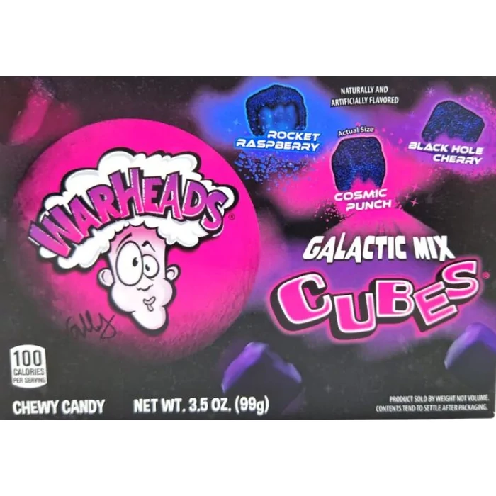 Warheads Galaxtic Mix Cubes Rágós Gumicukor 99g