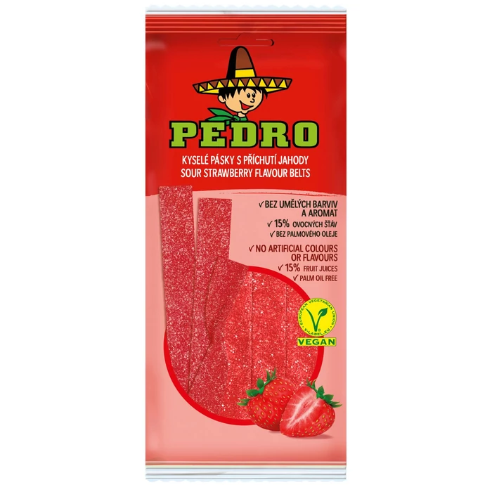 Pedro Vegan Savanyú Eper Szíj 80g