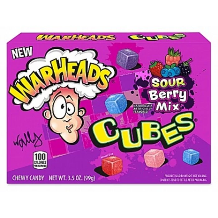 Warheads Sour Berry Mix Cubes Savanyú Gumicukor Válogatás 99g