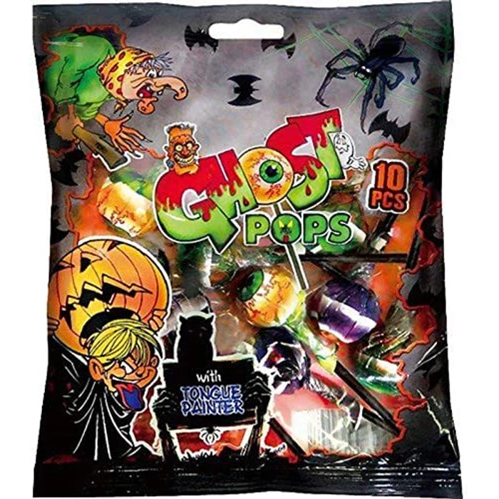 Haribo Ghost Pop Nyelvfestős Nyalóka ( 10*10g) 100g