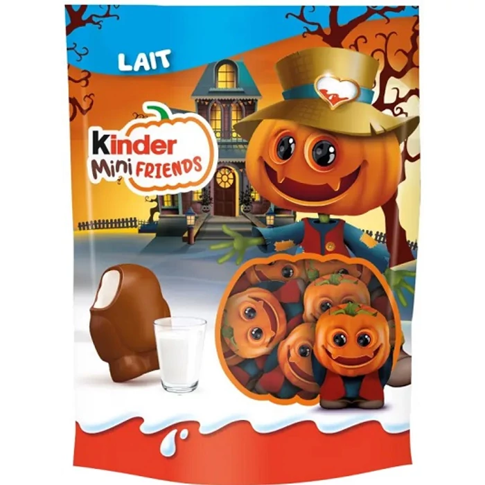 Kinder Halloween Mini Friends Tejcsokoládé Szeletek (Tökfej ) 122g