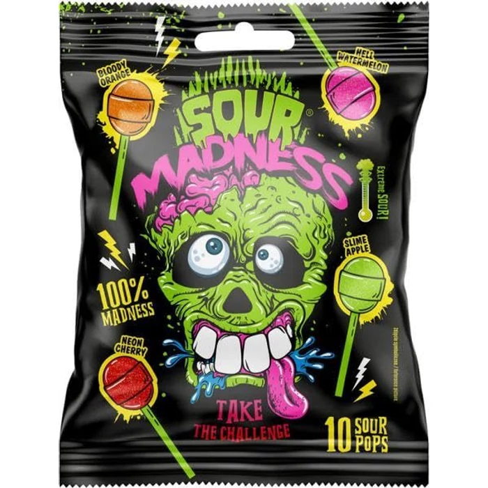 Argo Sour Madness Extra Savanyú  Nyalókák (10db) 100g