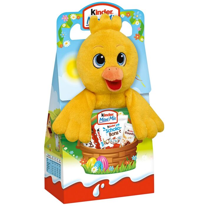 Kinder Maxi Mix Ajándékcsomag Húsvéti Plüssfigurával (Csirke)133g