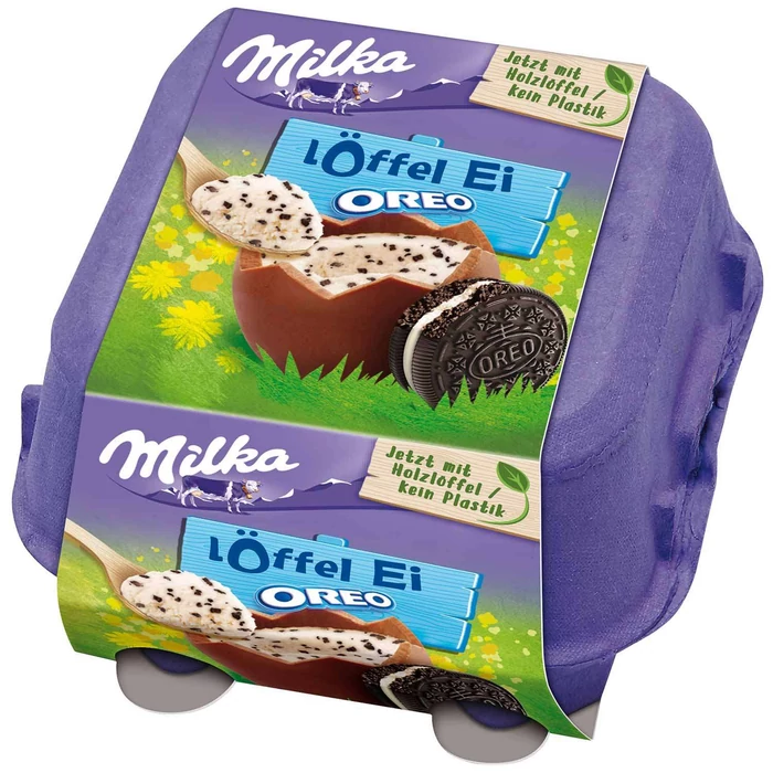 Milka Oreo Tojások Vaníliaízű Tejes Krémtöltelékkel és Kakós Kekszdarabokkal 128g