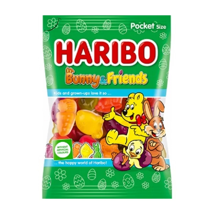 Haribo Bunny Friends Vegyes Gyümölcs Ízű Gumicukor 90g