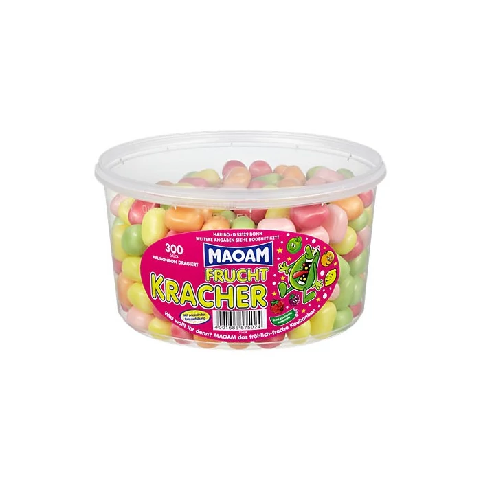 Maoam Tégelyes Gyümölcsös Rágócukorka (265db) 1200g