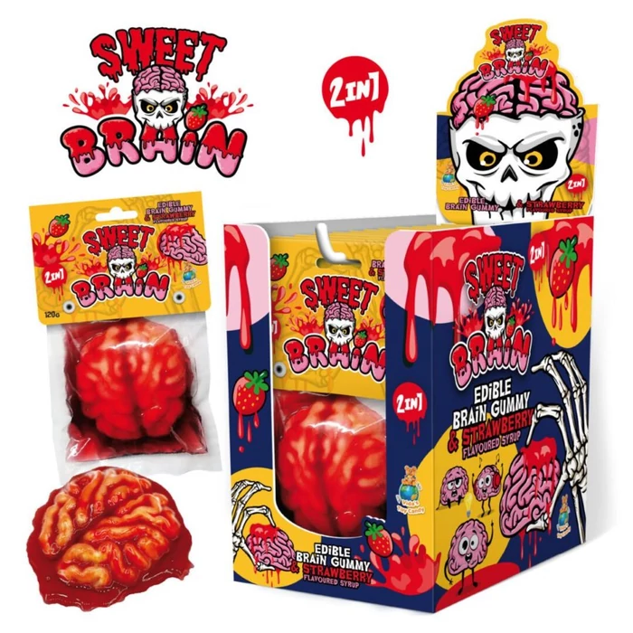 Sweet Brain Eperízű Gumicukor Eperízű Szirupban 120g (1db)
