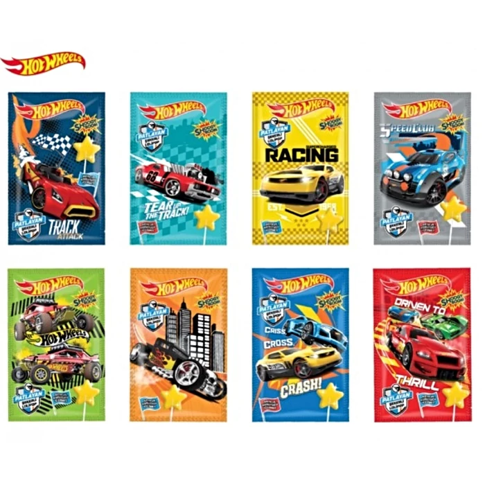 Hot Wheels Nyalóka Eper Ízű Pattogós Cukorral 12g(1db)