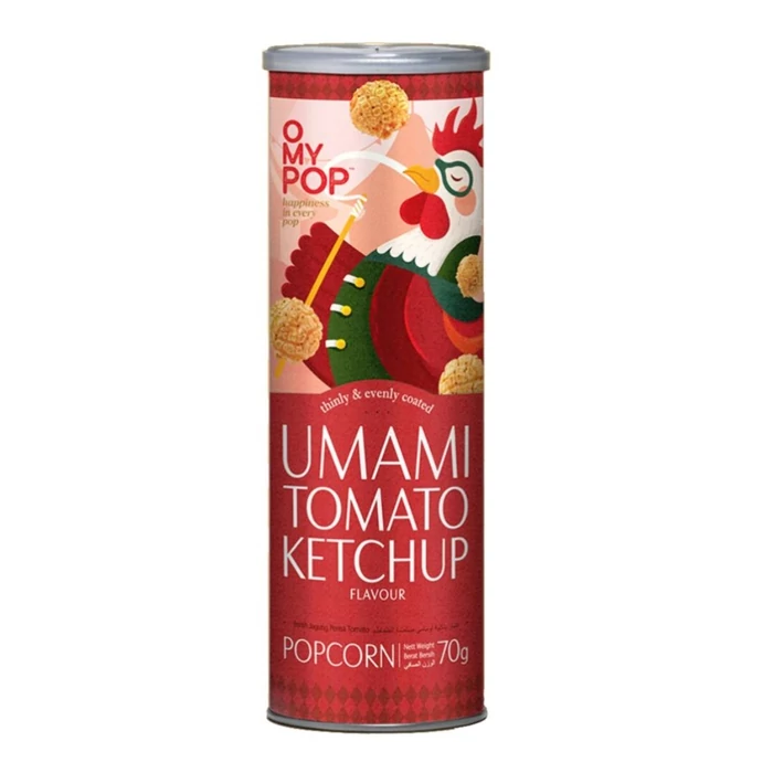 OMYPOP Umami Ketchup Ízű Popcorn 70g