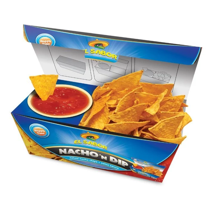 El Sabor Sós Nacho 'N Dip Chips Salsa Szósszal 175g