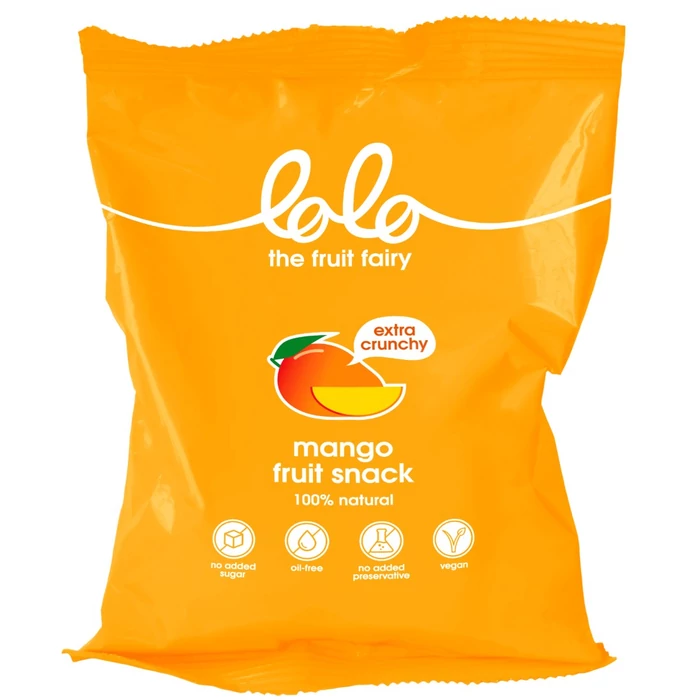 Lolo Vegán és Gluténmentes Extra Crunchy Mangó Snack Hozzáadott Cukor Nélkül 25g